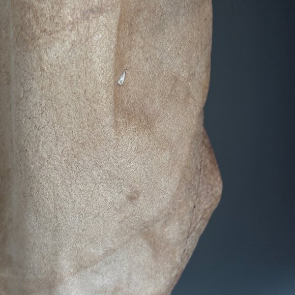 Vintage 80s Brown Paper bag Leather Jacket - Picture 11 of 14